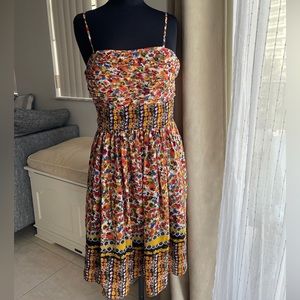 Oleg Cassini Dress Floral Spaghetti Strap Size 6